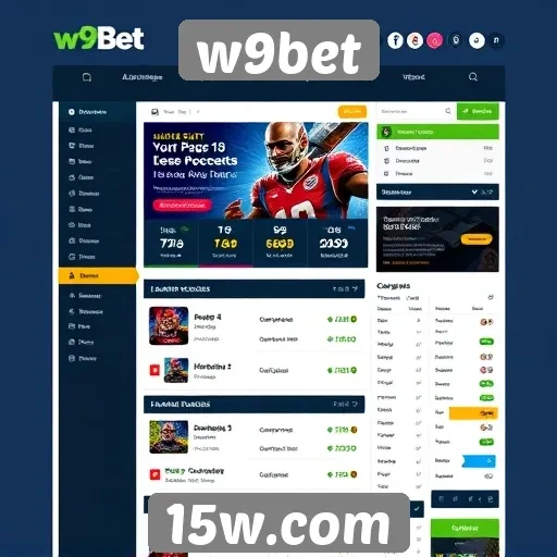 Interface do w9bet é fácil de navegar